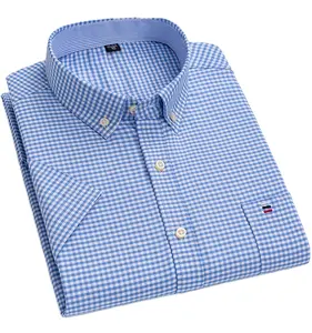 OEM/ODM ropa hombre camisas para hombresビジネスカジュアルストライプシャツ長袖チェック柄コットンソーシャルプラスサイズメンズシャツ