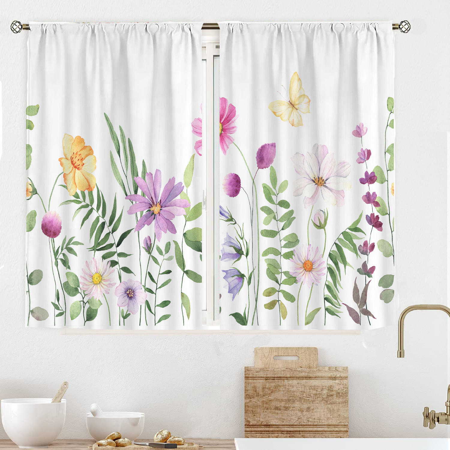 Modern Vintage Half-Window Luxury Living Room Curtains, image size:1500x1500