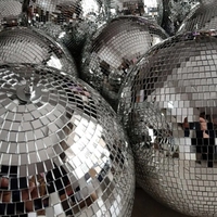 Grandes boules miroir disco de Noël, boules en verre suspendues 10cm/12cm/15cm/20cm/25cm/30cm/40cm, décorations en mousse, décorations de fête