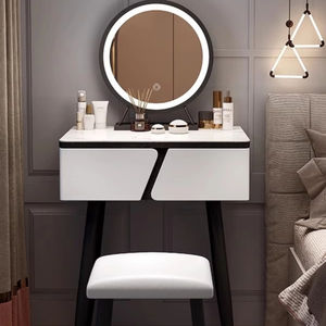 Tocador moderno para dormitorio, armario de almacenamiento minimalista, tocador de una pieza, pequeño hogar, <span class=keywords><strong>Netflix</strong></span>, tocador de estilo de líneas simples - Product Image 1