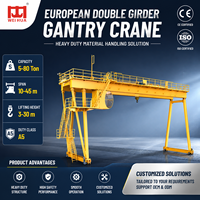 Pont roulant à double poutre de haute qualité, norme européenne, 100 tonnes, 200 tonnes, 300 tonnes, usage intensif, commande par cabine