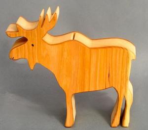 나무 무스 동전 돼지 저금통 저축 은행 어린이를위한 동물 돈 상자 아기 소년과 소녀 돈 은행 - Product Image 2