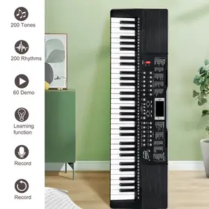 Keyboard musik Organ elektronik 61 tombol, instrumen Piano, fungsi Rekam pemutaran pemrograman, Organ elektronik kualitas tinggi