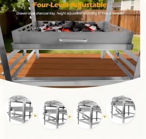 Parrilla de Carbón Portátil Multifuncional de Fábrica OEM, para Acampar al Aire Libre, Parrilla para Asar con Ventilación para Reuniones Familiares - Product Image 5