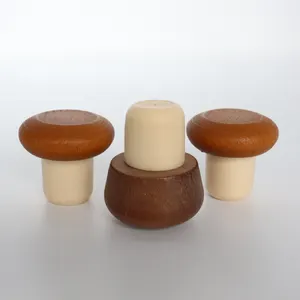 Natural Cork Stoppers General Synthetic Wood Cap Synthetic Cork For Glass Liquor Bottle