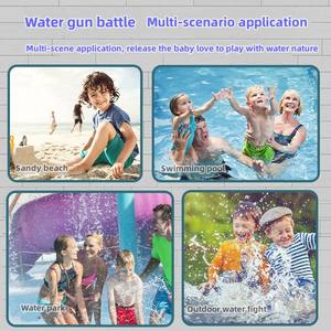 Pistola de agua eléctrica grande de playa de verano para niños, juguete de piscina para niños, juguete de pulverización continua eléctrica, pistola de agua para niños - Product Image 3