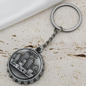 Décapsuleur de bouteille de bière souvenir de Boston, États-Unis, porte-clés, logo personnalisé, alliage de zinc, cadeau promotionnel, 3,5x4 cm, tendance/pratique - Product Image 5