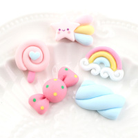Sucettes en résine sexy à dos plat, Cabochons arc-en-ciel Kawaii, artisanat décoratif Diy, bricolage