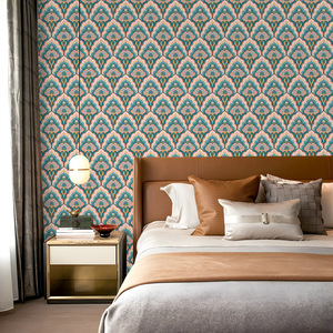 SUBEI DDP Carta da Parati Decorativa in PVC Impermeabile con Motivo Bohémien Floreale <span class=keywords><strong>per</strong></span> Soggiorno e Camera da Letto - Product Image 3