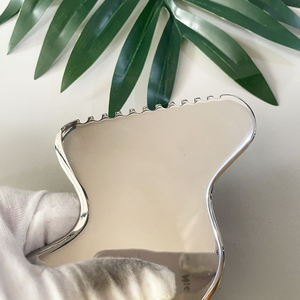 Strumento di contorno GuaSha in acciaio inossidabile per viso + corpo GuaSha raschietto fasciale in acciaio inossidabile - Product Image 4