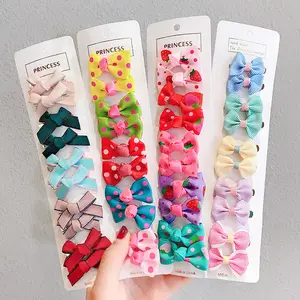 10pcs Hair Bows for Girls Hairpin Cute Baby Dot Plaid Hair Hair Accessories Girls Lovely Gift