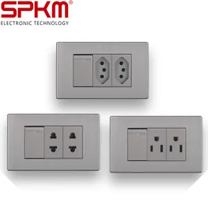Sw8 série 118 interruptor de parede, tipo américa 1gang entrada 1 way/2way energia eua soquetes e interruptores de parede
