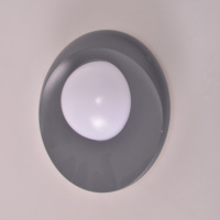 Applique murale LED extérieure en alliage d'aluminium, diffuseur PC noir 12W, étanche IP65