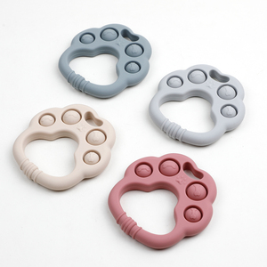Juguete <span class=keywords><strong>Mordedor</strong></span> de Silicona Suave para Bebés, Libre de BPA, con Forma de Pata, Fácil de Agarrar, con Texturas de Masaje para Aliviar las Molestias de la Dentición - Product Image 3