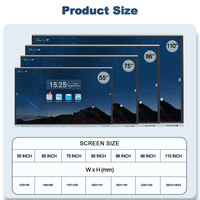Pantalla Plana Interactiva Todo en Uno de 55 a 110 Pulgadas con Software de Pizarra Integrado para Enseñanza, Pizarra Interactiva Inteligente