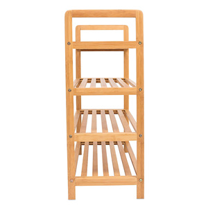 Fornitore di fabbrica eco-friendly Free-installazione 4 <span class=keywords><strong>Tier</strong></span> in legno resistente scarpe personalizzate portaoggetti in bambù scaffale per scarpiera - Product Image 5