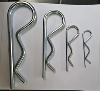 Coil Style Steel Safety Pin for Furniture Crimp Style Fastener