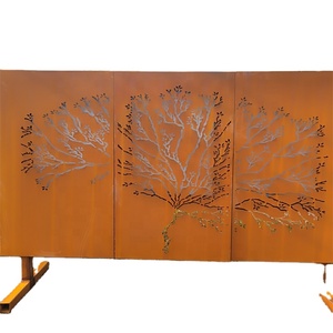 Customized Art Deco Style Rusty Corten Steel Garden Privacy Screen Manufacturer's Product - Product Image 6