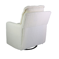WS9035 Teddy Fleece Canapé Chaise Blanc Lait Loisirs Canapé Décor Chaises pour Événements Chaise Simple Canapé avec Repose-pieds