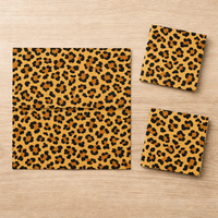 Serviettes en papier carrées à imprimé léopard pour fête d'anniversaire sur le thème du safari, lot de 20, pour la décoration de table de déjeuner
