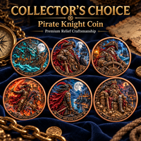 Pièce de monnaie d'imitation en cuivre pur 999 de 1 oz, électroplaquée, série Halloween, squelette de pirate, en relief 3D, couleur UV, artisanat métallique