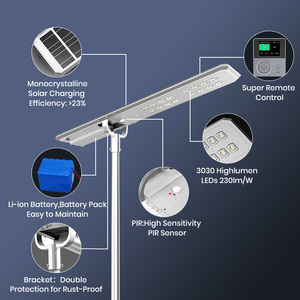 Lampioni Solari SRESKY per Esterni Impermeabili Lampadaire Solaire Tutto in Uno in Alluminio Pressofuso Luce Stradale LED Solare Integrata - Product Image 4