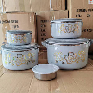 Hot bán Công suất 0.5L + 1L + 2L + 4L + 6L thép không gỉ lẩu Bộ thực phẩm ấm hơn Bộ Bento ăn trưa hộp soong thực phẩm container - Product Image 4