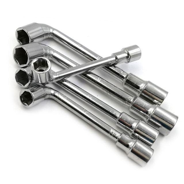Pipe Socket Wrench L-Shaped Perforated Elbow 7-Shaped Hexagonal Double-Head Casing Wrench Socket Wrench