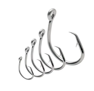 เบ็ดตกปลาทะเลน้ำเค็ม สแตนเลส สำหรับปลาใหญ่ ปลาทูน่า รุ่น 39960 เบ็ดวงกลมสำหรับปลาฉลาม ขนาด 6/0-7/0-8/0-9/0-10/0-11/0-12/0 # - Product Image 1