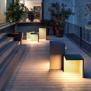 Lampes solaires de jardin modernes en acier inoxydable, étanches IP65, pour éclairage de table et de chaise, idéales pour cour, villa et aménagement paysager - Product Image 2