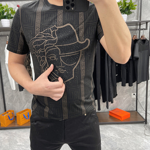Camiseta Casual de Manga Corta para Hombre, 100% Algodón, con Estampado, Pantalones Cortos de Verano, Impresión Serigráfica, Tela de Lona - Product Image 3