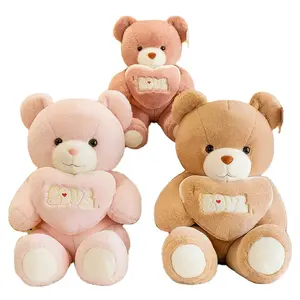 Boneka beruang Teddy Hari Valentine, dengan saya mencintaimu bantal boneka hewan mewah teddy Bear mainan untuk hadiah ulang tahun pernikahan