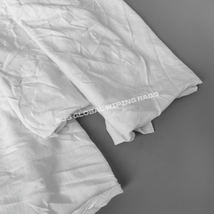 Chiffons en coton 100% pour essuyage, doux au toucher, blancs, usage industriel, en coton 100% blanc - Product Image 1