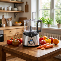 Robot de cuisine professionnel Silver Crest 1000W, mixeur, presse-agrumes, bol en plastique de 2,5 L, électrique, pour hacher, cuisiner, vente directe d'usine