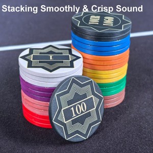 Jetons de <span class=keywords><strong>poker</strong></span> personnalisés en céramique avec noyau en fer robuste, 40 mm, 12 g, solides et lestés, pour le jeu de Blackjack, valeur personnalisée, prix en gros - Product Image 1