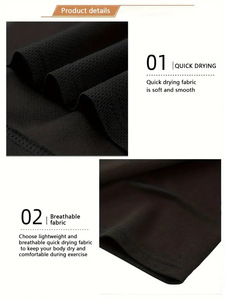 Camiseta Deportiva Unisex para Hombre, Duradera, Agradable al Tacto, Ligera, Transpirable, de Alta Elasticidad, de Secado Rápido, para Gimnasio, Entrenamiento, Uso Diario Informal - Product Image 6