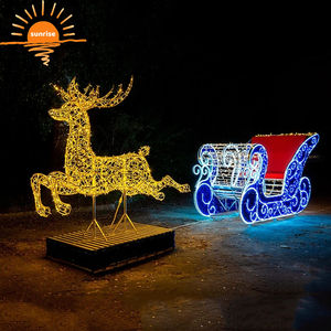 Trineo DE LUZ DE Navidad para decoración de vacaciones personalizado al aire libre impermeable trineo de luz de Navidad regalo de Navidad de lujo - Product Image 3