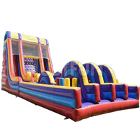 Parcours d'obstacles gonflable extrême avec toboggan gonflable géant