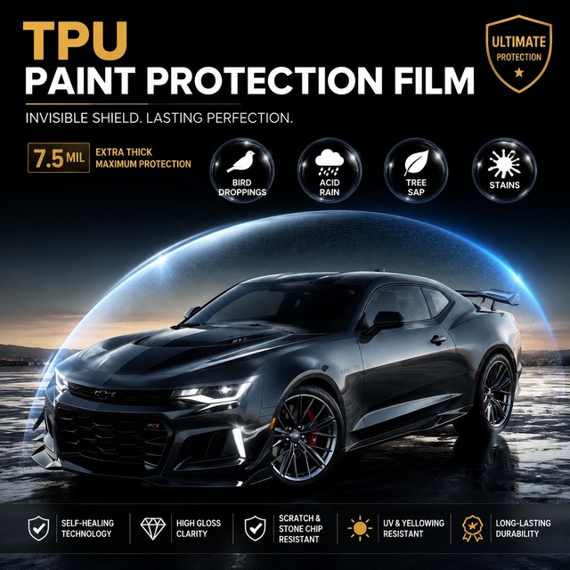 8 Mil TPU Clear PPF Car Paint Protection Film Self Healing Hydrophobic Anti Yellowing Wholesale