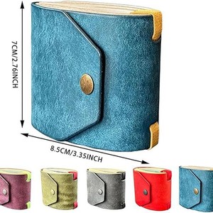 Cartera Plegable de Piel Sintética con Cierre de Botón para Depósito y Retiro Rápido de Efectivo, Producto Nuevo Transfronterizo - Product Image 1