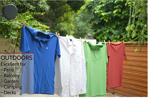 Corde à linge rétractable télescopique sans poinçonnage porte-vêtements épais peut stocker 12 /15 mètres maison intérieur mur <span class=keywords><strong>cintre</strong></span> fournitures - Product Image 5