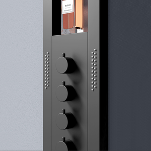 Nouvelle Vente Chaude 2026 : Panneau <span class=keywords><strong>de</strong></span> <span class=keywords><strong>Douche</strong></span> Cascade Pluie en Laiton <span class=keywords><strong>pour</strong></span> Salle <span class=keywords><strong>de</strong></span> Bain, Mural, Système LED SPA Multifonctionnel - Product Image 4