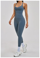 Nouvel ensemble de vêtements de sport pour femmes, soutien-gorge de sport à dos croisé, leggings évasés, ensemble de yoga et de fitness pour la salle de sport