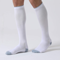 Chaussettes de compression de course à pied personnalisées, hauteur genou, 15-20 mmHg, chaussettes de sport de compression pour hommes et femmes