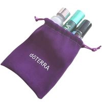 Pochette en velours Sac à cordon en velours souple de luxe de haute qualité pour huiles essentielles