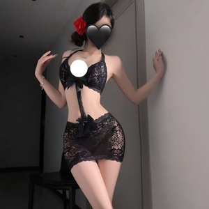 ชุดนอนเซ็กซี่แบบจั๊มสูทสีดำ ชุดชั้นในลูกไม้แบบเปิดเป้า ชุดยูนิฟอร์มยั่วยวนร้อนแรงสำหรับผู้หญิง ดีไซน์เว้าแหวก - Product Image 4