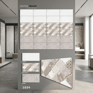 Haute qualité 12x24 pouces carreaux de mur de glaçure en céramique numérique carreaux de marbre finition brillante pour intérieur pour salle de bain firebrick - Product Image 6