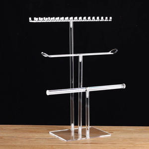 Ensemble de présentoirs à bijoux en acrylique moderne de qualité supérieure, support pour boucles d'oreilles, organisateur de bracelets et support pour cartes de boucles d'oreilles, rangement élégant pour - Product Image 5