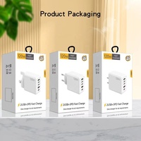 Chargeur mural USB-C 120W avec 3 ports PD Type C et 2 ports USB à charge ultra-rapide, adaptateur de voyage pour téléphone portable, prise domestique OTP Sports