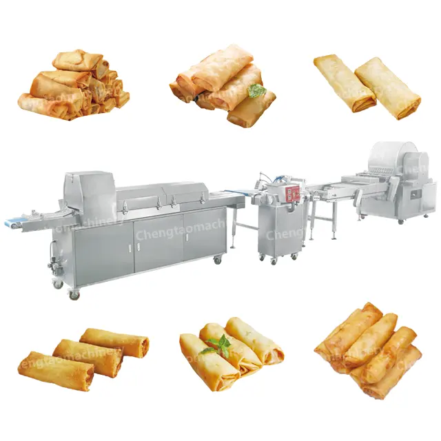 2022 Chengtao Mesin Pembuat Lumpia Roller, Mesin Pembuat Lumpia Roller Rolling, Mesin Spring Roll Otomatis Sepenuhnya Di AS untuk Dijual